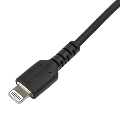 StarTech.com Câble USB-C vers Lightning Noir Robuste 2m - Câble de Charge/Synchronistation USB Type C vers Lightning Fibre Aramide - iPad/iPhone 12 Certifié Apple MFi