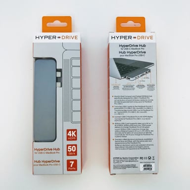 HYPER HyperDrive DUO 7 en 2 para MacBook Pro - Puertos : HDMI 4K60Hz - Plata