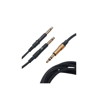 Câble asymétrique Meze audio 99 Classics mono 3,5 mm à 3,5 mm 3 m Noir et Or