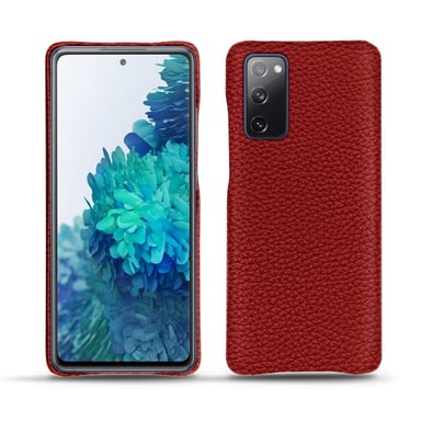Coque cuir Samsung Galaxy S20 FE - Coque arrière - Rouge - Cuir grainé