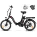Vélo électrique SAMEBIKE CY20 FT - moteur 350W batterie 36V13AH  autonomie 35KM autonomie freins à disque mécaniques - Noir