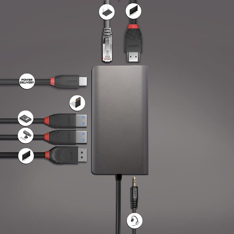 Lindy 43323 station d'accueil Avec fil USB 3.2 Gen 1 3.1 Gen 1 Type C Neuf - vue 3