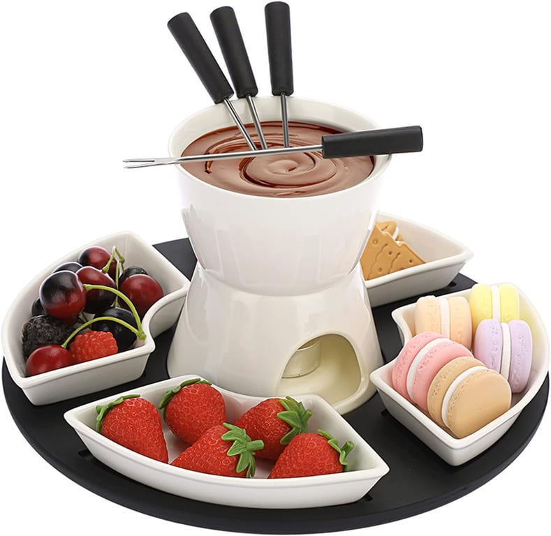 Ensemble à fondue en céramique 300 ml avec plateau Neuf