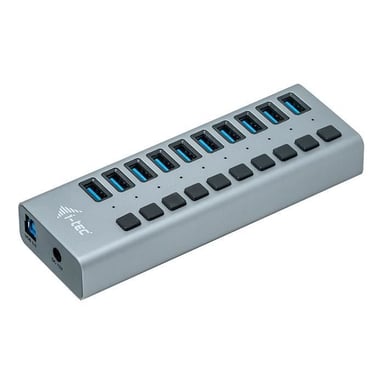 Hub USB 3.0 - I-TEC - Power con 10 puertos USB 3.0 y adaptador de corriente de 48W
