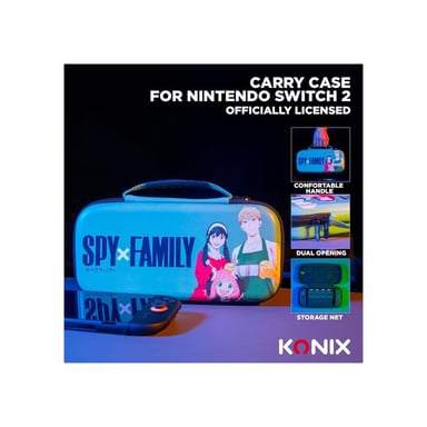 Housse de protection Konix SPY x FAMILY pour Nintendo Switch 2 avec 8 emplacements jeux Vert