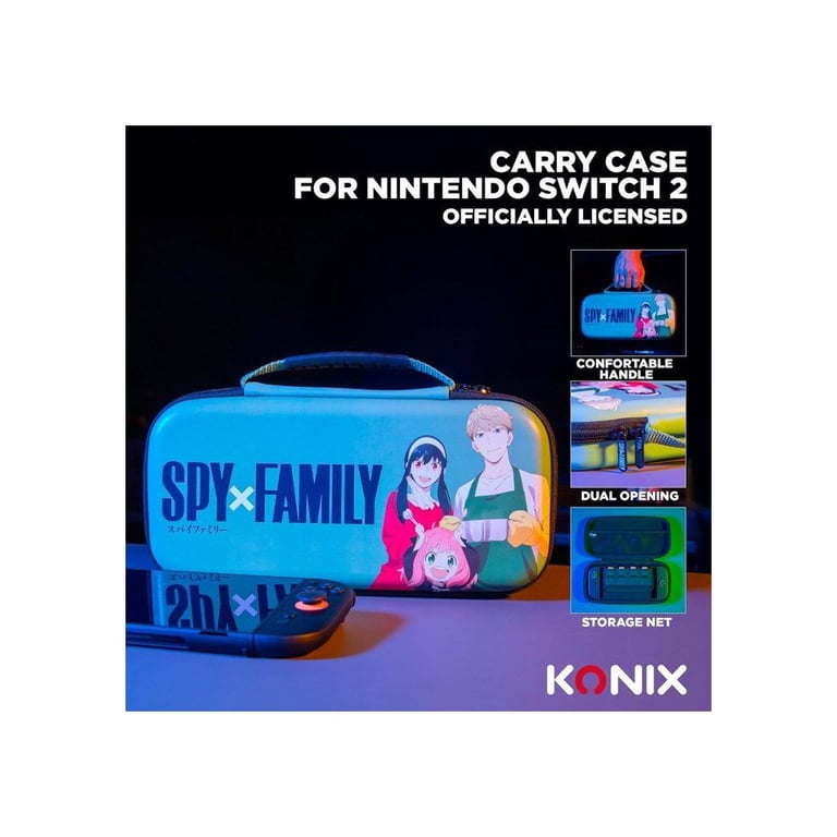 Housse de protection et transport Nintendo Switch 2 Konix Spy x Family Rangement accessoires Motif famille Forger - vue 3