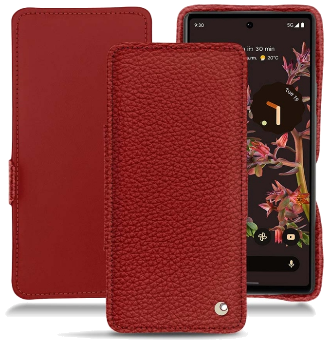 Housse cuir Google Pixel 6 - Rabat horizontalRouge
