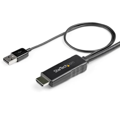 StarTech.com Cavo adattatore da HDMI a DisplayPort da 2 m - 4K 30Hz - M/M - Cavo convertitore attivo da HDMI 1.4 a DP 1.2 con audio - Alimentazione USB - Mac e Windows - Laptop HDMI to DP Display