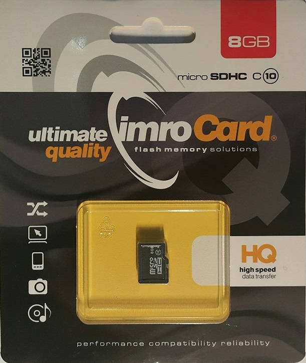 IMRO 108G mémoire flash 8 Go MicroSDHC Classe 10 Neuf