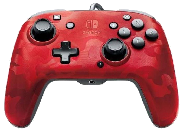 PDP Afterglow Manette Filaire Camouflage Rouge Pour Nintendo Switch - Licence Officielle - Port Jack