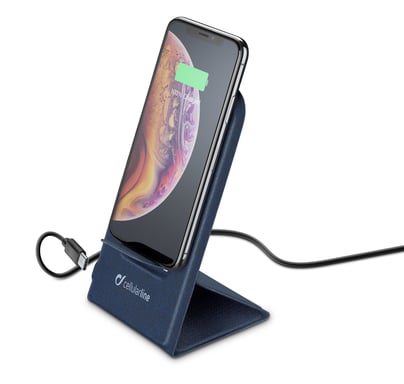Cellularline Wireless Passport - Apple, Samsung and other Wireless Smartphones Support de charge sans fil pliable et ultra plat