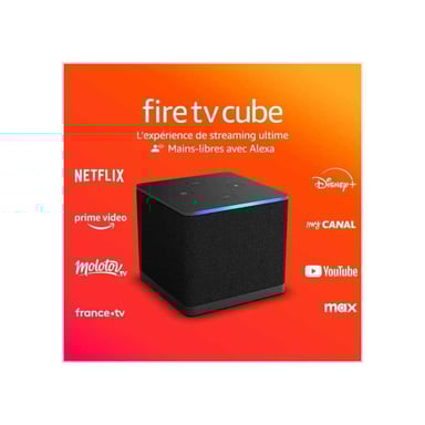 Pasarela multimedia AMAZON Fire TV Cube con Alexa 2022 - Control de voz, 4K Ultra HD, Dolby Vision, HDR10+, Ethernet, Wi-Fi