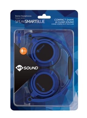 MySound Speak Smart Fluo Auriculares Alámbrico Diadema Llamadas/Música Negro, Azul