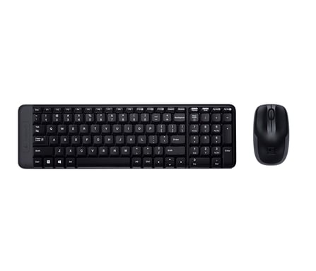 Logitech Wireless Combo MK220 clavier Souris incluse USB Français Noir