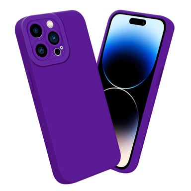 Coque pour Apple iPhone 14 PRO en FLUID VIOLET FONCÉ Housse de protection Étui en silicone TPU flexible