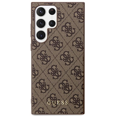 Funda Guess 4G Metal Gold Logo para Samsung Galaxy S23 Ultra, marrón