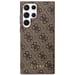 Funda Guess 4G Metal Gold Logo para Samsung Galaxy S23 Ultra, marrón