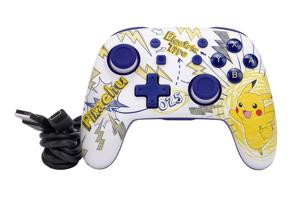 PowerA Nano Enhanced Violeta, Blanco, Amarillo Bluetooth Gamepad Analógico/Digital Nintendo Switch, Nintendo Switch Lite, Nintendo Switch OLED