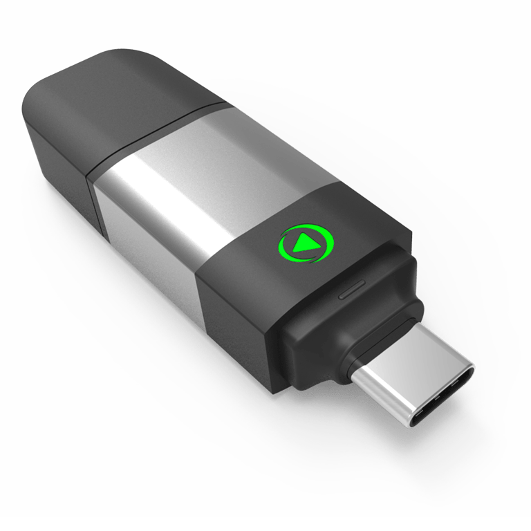 Adaptateur BT 2en1 USBA+C CarPlay / Android Auto - vue 4