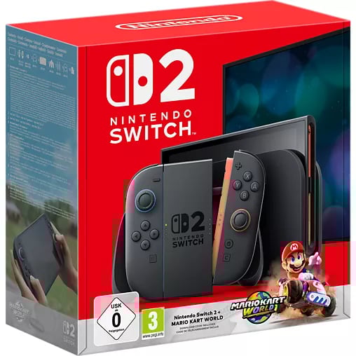 Pack Switch 2 & Mario Kart World - Console de jeu portable  (7,9 ) 256Go, Noir - Neuf