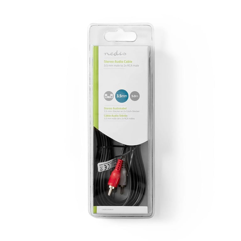Câble Audio Nedis 3.5 mm Mâle vers 2x RCA Mâle – 3 m - vue 3
