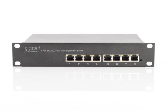 Digitus Commutateur 10'' Gigabit 8 ports PoE+ non administrable