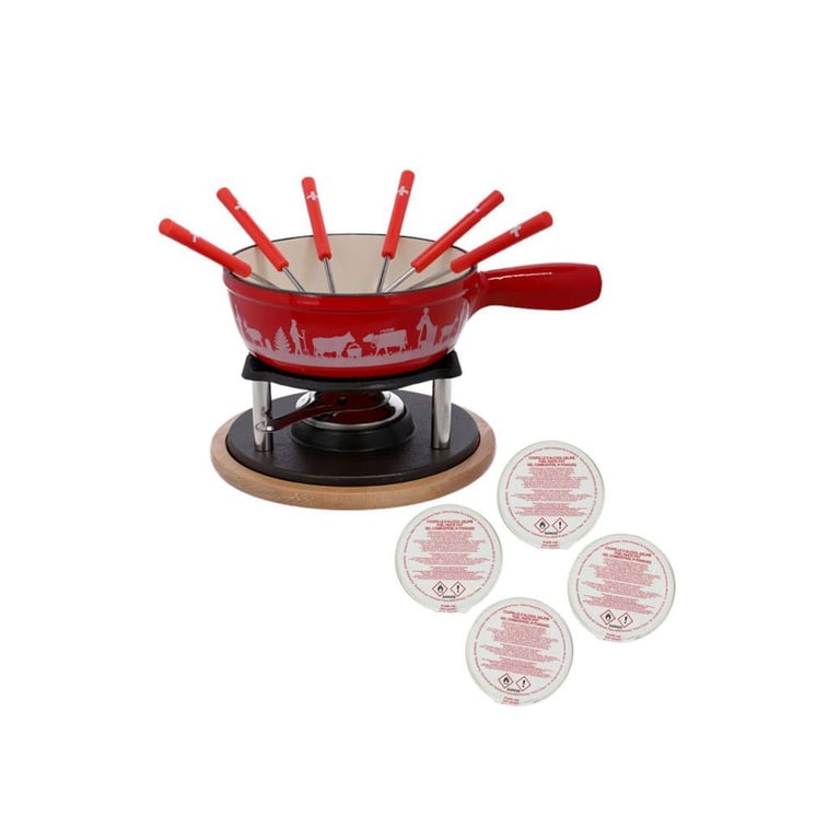 Service à fondue au fromage et 2 coupelles dalcool gélifié ROTEL Swiss Tradition 6 personnes - vue 2