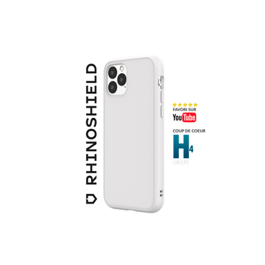 RHINOSHIELD Coque Compatible avec [iPhone 14 Pro] SolidSuit - Coque Fine avec Technologie d'absorption des Chocs et Finition Premium Matte - Blanc Classic