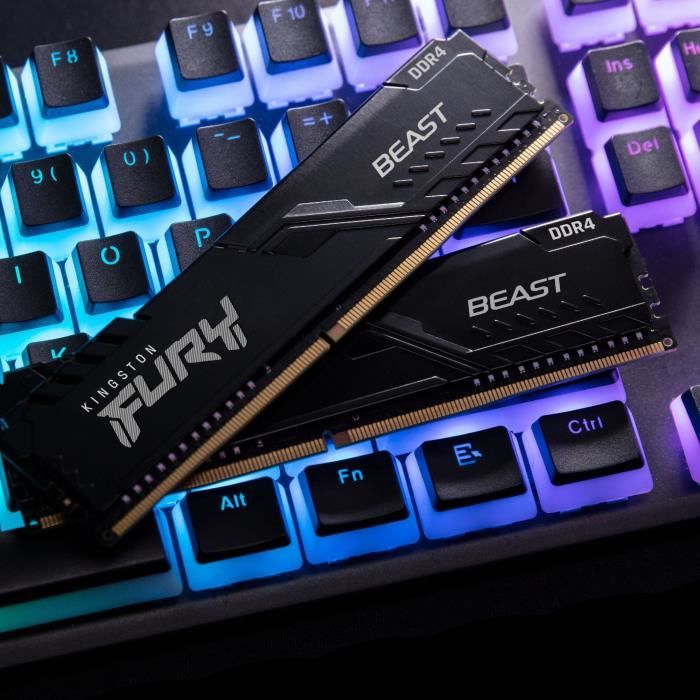 Kingston Fury™ Beast DDR4 Kit 32 Go (2 x 16 Go) - 3200 MHz - C16 - Neuf