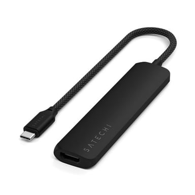 Hub USB-C Slim Multiport 6-in-1 4K Power Delivery 100W Noir - Neuf