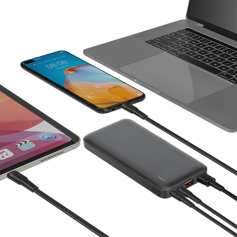 Powerbank 10000mAh 1 port USB C 22.5W PD/QC Noir Rivacase - Neuf