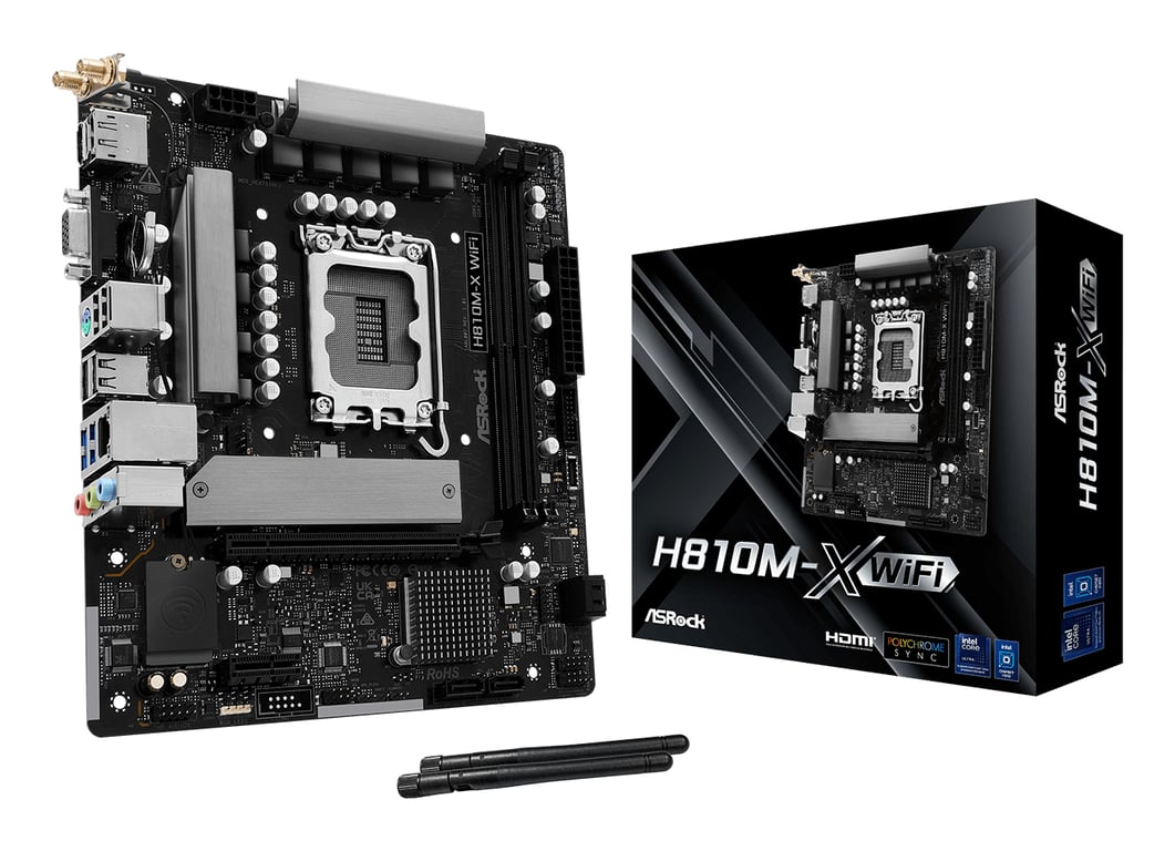 Asrock H810M X WiFi micro ATX Neuf - vue 2