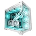 Mars Gaming MCV4 Blanco, Torre Gaming Custom XXL E-ATX, Ventana Cristal Templado Lateral y Frontal Sin Marco, Estructura Modular Doble Cámara