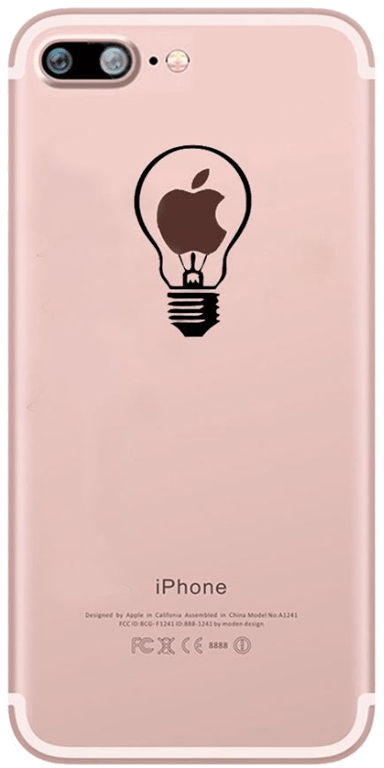 Coque Silicone IPHONE Xr Ampoule Transparente Fun APPLE Lumière Idée Pomme Protection Gel Souple