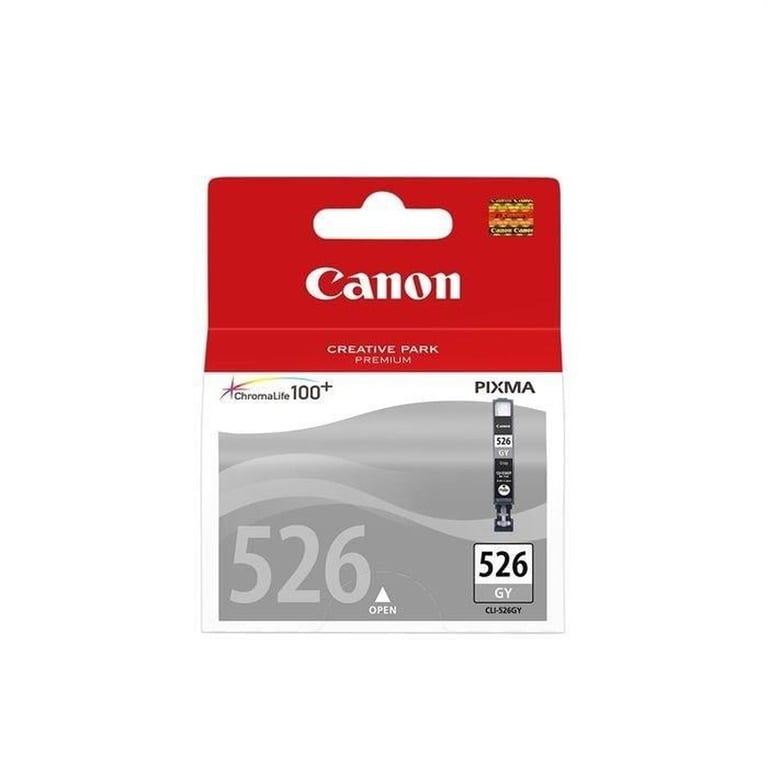Cartouche encre Canon CLI-526GY Gris Pigment 9 ml pour imprimante jet d'encre PIXMA - Neuf