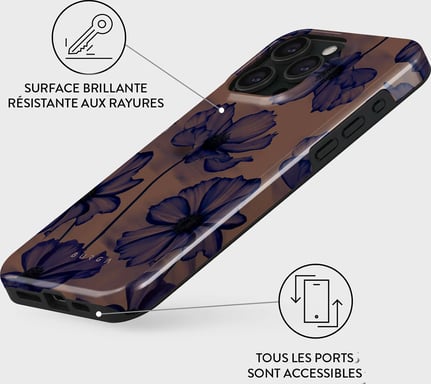 Burga Funda para iPhone 15 Pro Max Tough A prueba de golpes modelo Velvet Night Lavanda