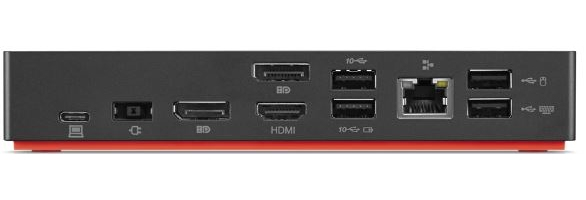 Lenovo 40AS0090SA base para portátil y replicador de puertos Alámbrico USB 3.2 Gen 1 (3.1 Gen 1) Type-C Negro