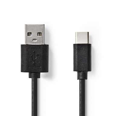 Nedis CCGL60601BK10 câble USB USB 2.0 1 m USB A USB C Noir - Neuf