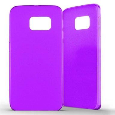 Coque silicone unie compatible Givré Violet Samsung Galaxy S6 Edge