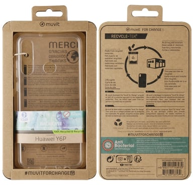 Muvit For Change Coque Recycletek Transparente Souple: Huawei Y6P
