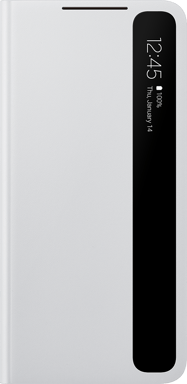 Folio Clear View Cover Gris Clair pour Samsung G S21+ 5G Samsung