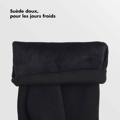 Selencia Gants Tactiles Effet Daim - Femme - Taille M - Noir
