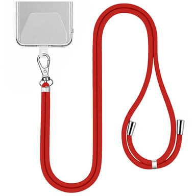 Jaym Correa para el cuello de 150 cm para smartphone de nailon con fijación universal Rojo