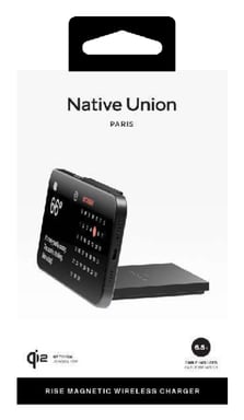 Native Union Rise Solo Qi2 Smartphone Noir USB Recharge sans fil Intérieure
