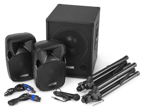MAX Music MX700 2-voies Noir Avec fil 700 W