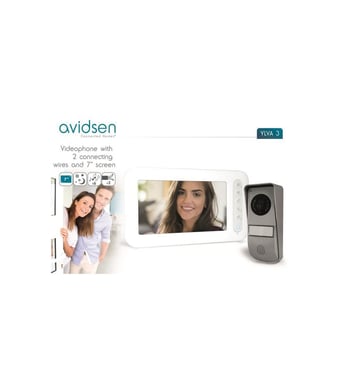 AVIDSEN Ylva 3 - Videoteléfono de 2 hilos con pantalla de visión nocturna 7