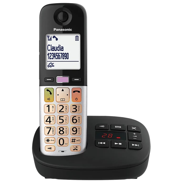 Panasonic KX-TGU430 Téléphone DECT Identification de l'appelant Noir, Gris - Neuf