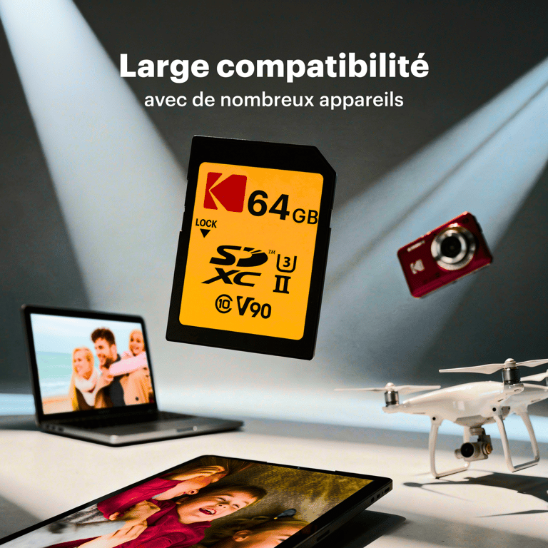 Kodak ULTRA PRO Carte mémoire flash Video Class V90 / UHS II U3 / Class10 SDXC UHS II - vue 7