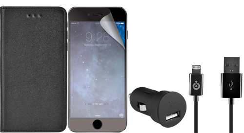 BigBen Connected Pack de accesorios Protección y carga del iPhone 6 Plus Negro