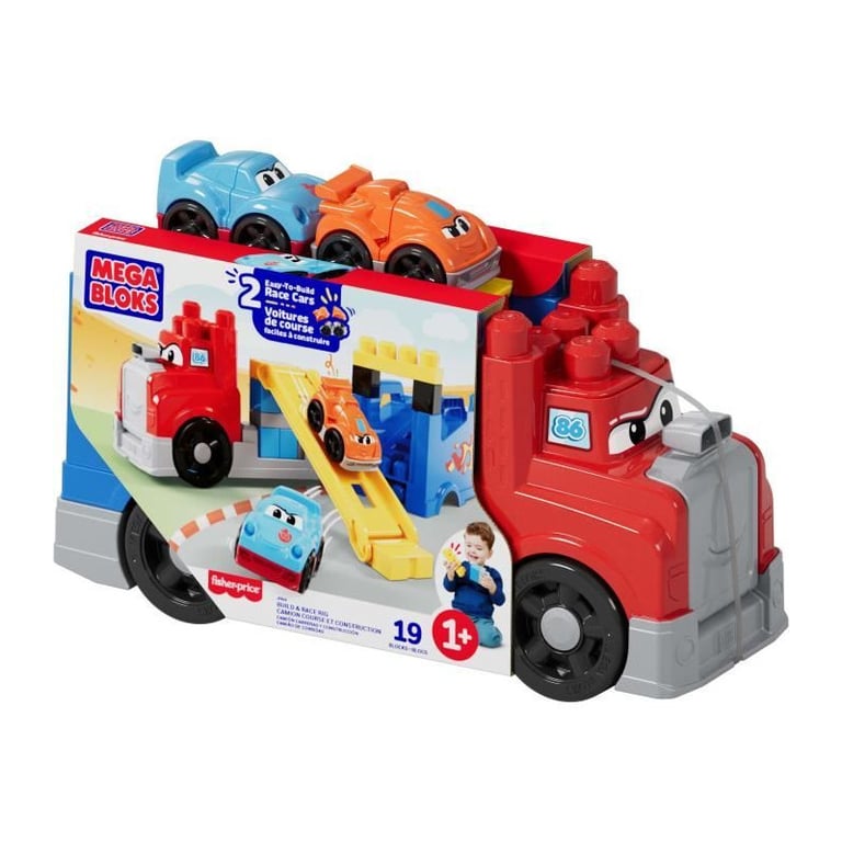 MEGA BLOKS Camion Course et Construction Coffret avec 19 pièces MEGA Bloks JFR29 - vue 3